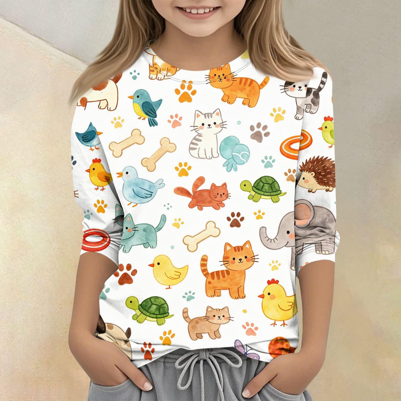 Kids Animal Print Crew Neck Three Quarter Sleeve Casual T Shirt Soft Fabric Comfortable Fit Lightweight Design for Everyday Wear 150 бежевый
Kids Animal Print Crew Neck Three Quarter Sleeve Casual T Shirt Soft Fabric Comfortable Fit Lightweight Design for Everyday Wear 150 бежевый