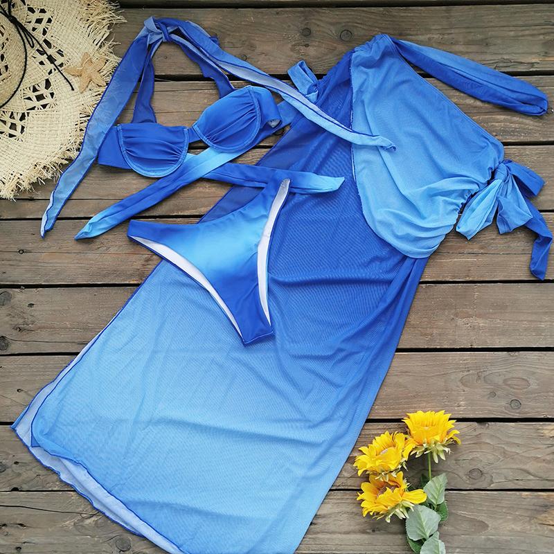 3 Pcs Women s Blue Halter Bikini Swimsuit with A-Line Skirt Bathing Suit Summer Sexy Swimwear Female Bathing Suit S синий
3 Pcs Women s Blue Halter Bikini Swimsuit with A-Line Skirt Bathing Suit Summer Sexy Swimwear Female Bathing Suit S синий