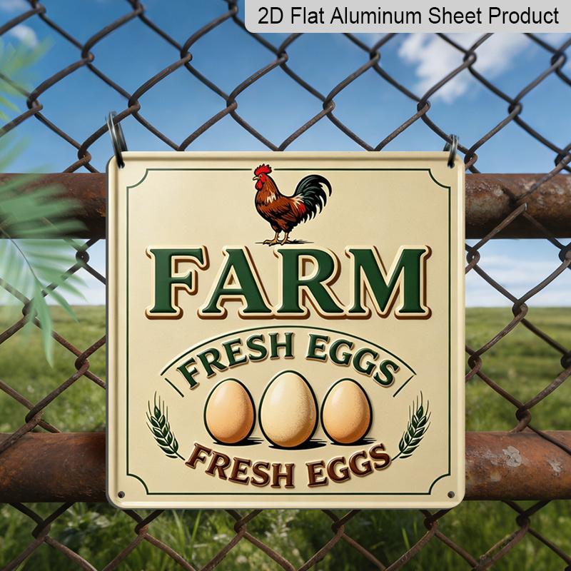 2D Flat, 1pc, Vintage Metal Aluminum Decorative Sign, Farm Fresh Eggs, Retro Wall Art, Home Decor for Kitchen, Dining Area, Porch, Entryway, Room 20*20cm
2D Flat, 1pc, Vintage Metal Aluminum Decorative Sign, Farm Fresh Eggs, Retro Wall Art, Home Decor for Kitchen, Dining Area, Porch, Entryway, Room 20*20cm