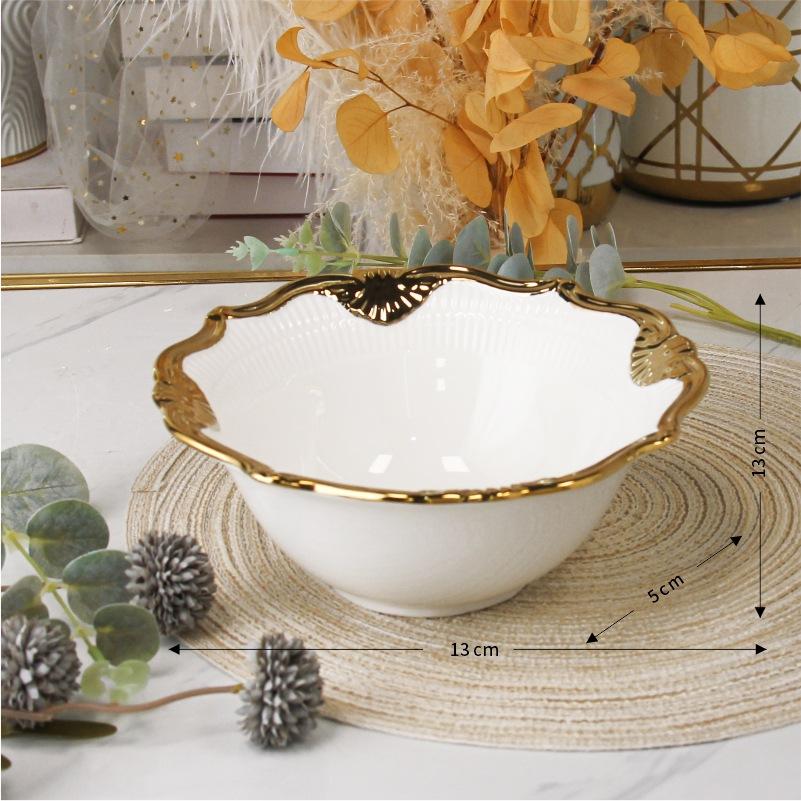 Набор посуды класса люкс с золотым краем и изысканным рельефным дизайном, керамические тарелки, тарелки для рыбы, миски, тарелки для западной кухни, тарелки для стейка
Набор посуды класса люкс с золотым краем и изысканным рельефным дизайном, керамические тарелки, тарелки для рыбы, миски, тарелки для западной кухни, тарелки для стейка