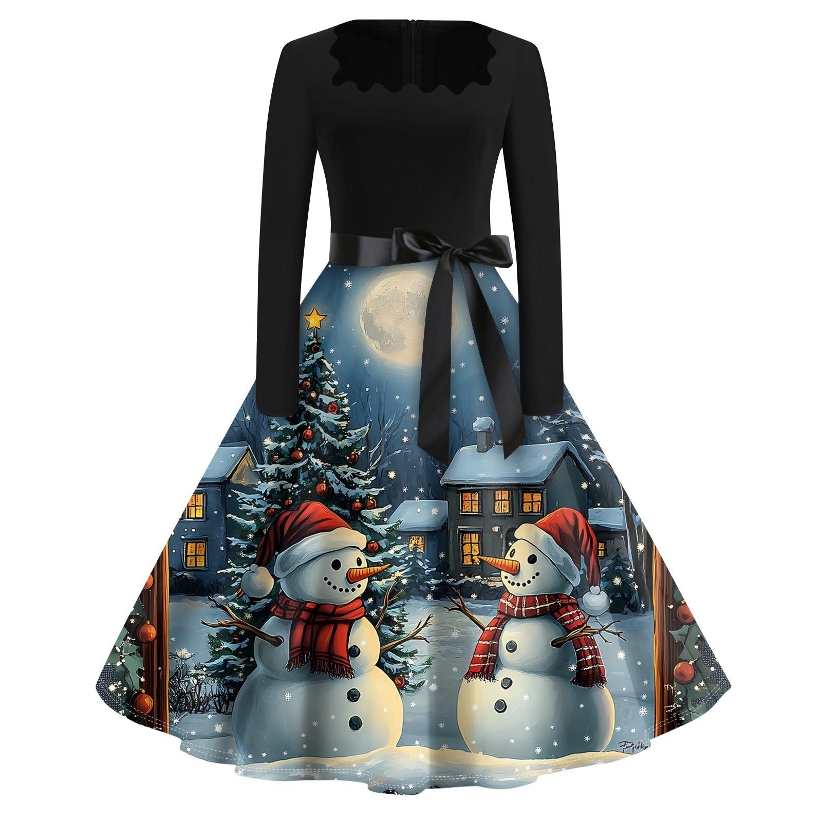 Рождественский принт расклешенное платье для женщин платье с длинным рукавом ажурное вечернее повседневное платье с квадратным воротником XL синий
Рождественский принт расклешенное платье для женщин платье с длинным рукавом ажурное вечернее повседневное платье с квадратным воротником XL синий