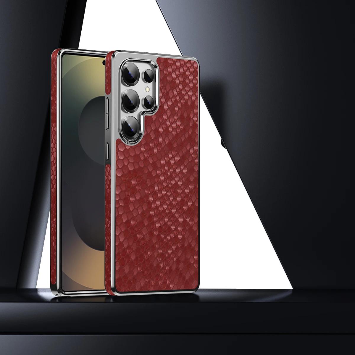 Genuine Cowhide Leather Case for Samsung Galaxy S25 Ultra S24 S23U Magnetic Charging 3D Dragon Scale Pattern Protective Shell Galaxy S25 Ultra червоний
Genuine Cowhide Leather Case for Samsung Galaxy S25 Ultra S24 S23U Magnetic Charging 3D Dragon Scale Pattern Protective Shell Galaxy S25 Ultra червоний