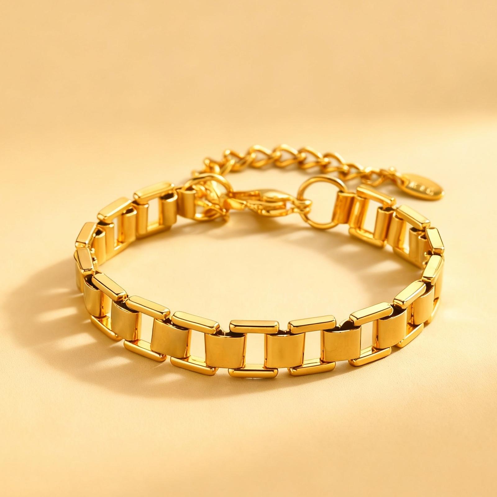 Fashion Women s Watch Strap Chain Bracelet Gold Plated Stainless Steel Chunky Link Chain Bracelets Punk Jewelry Gift
Fashion Women s Watch Strap Chain Bracelet Gold Plated Stainless Steel Chunky Link Chain Bracelets Punk Jewelry Gift