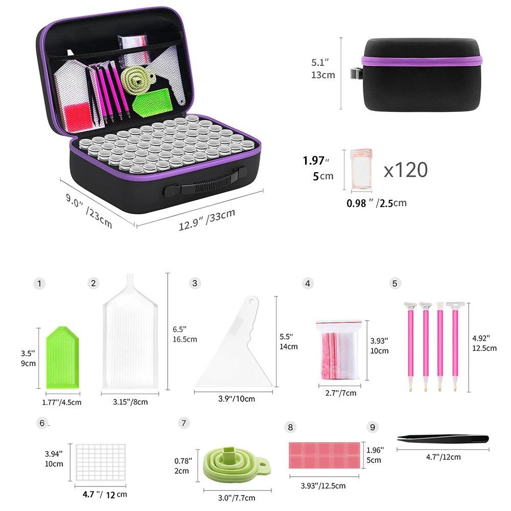 DIY Beads Container Box 120 Slots Essential Oil Kit Organizer Zircon Tools Storage Case Gift Diamond Painting Set
DIY Beads Container Box 120 Slots Essential Oil Kit Organizer Zircon Tools Storage Case Gift Diamond Painting Set