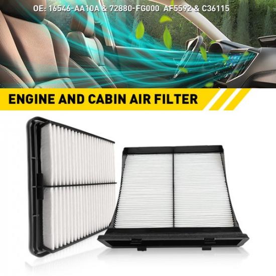 Engine&Cabin Air Filter Combo For 09-21 Subaru Forester Impreza WRX XV QLL
Engine&Cabin Air Filter Combo For 09-21 Subaru Forester Impreza WRX XV QLL
