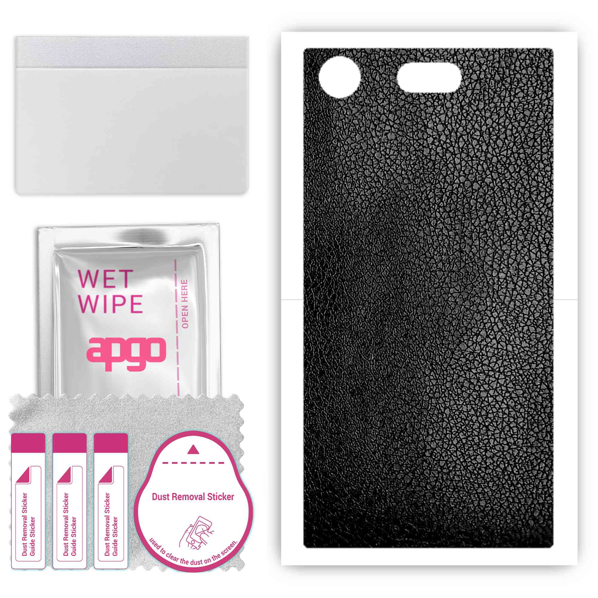Apgo Protective Skin Sticker for the back compatible with Sony Xperia XZ1 Compact, Wrap Film, Foil, Vinyl - Pattern Black Leather
Apgo Protective Skin Sticker for the back compatible with Sony Xperia XZ1 Compact, Wrap Film, Foil, Vinyl - Pattern Black Leather