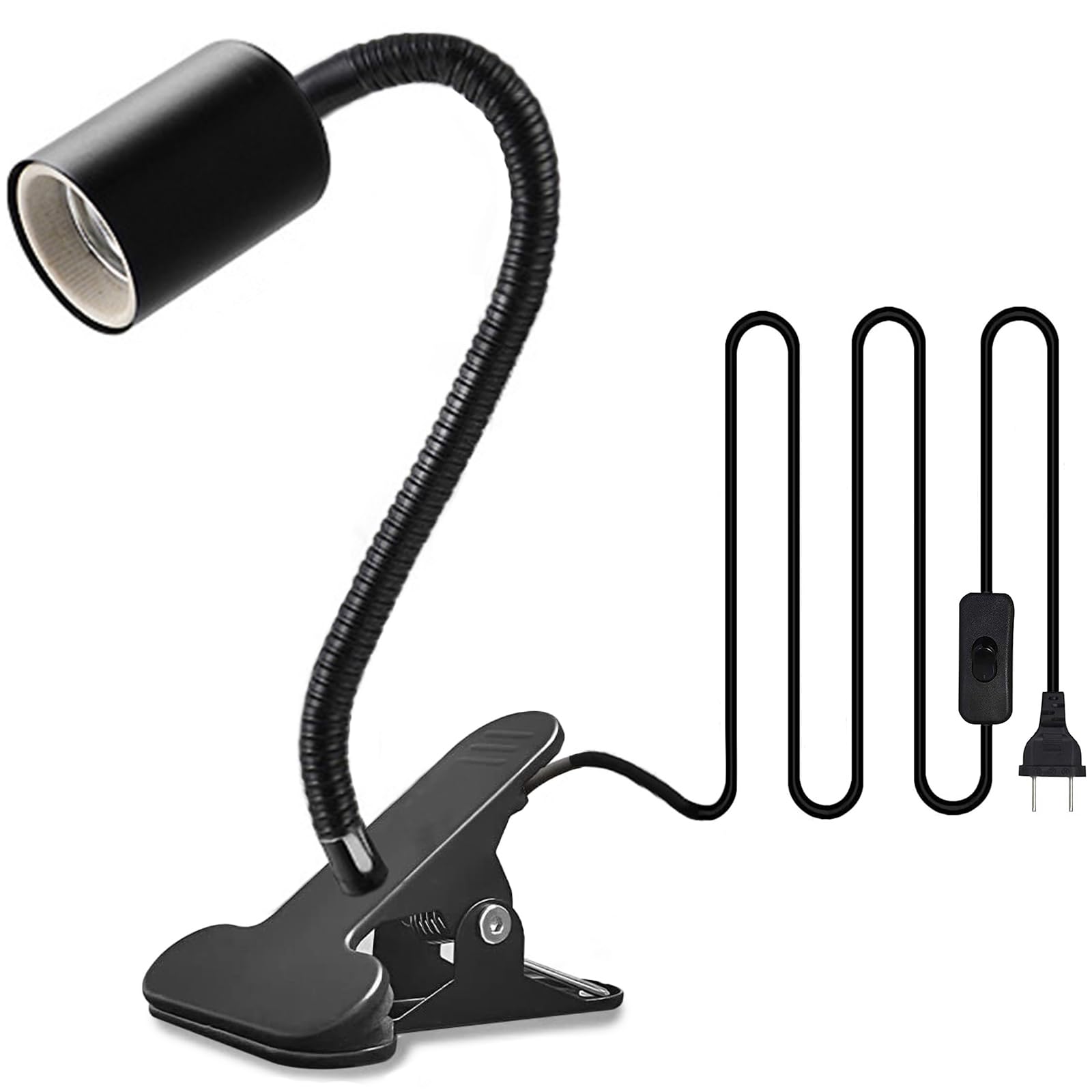 Clip Light E26 Socket Metal Lamp Head Rotatable LED Reading Light Clamp Type Fauna and Plant Indoor Supplementary Light Lamp with Plug and Switch
Clip Light E26 Socket Metal Lamp Head Rotatable LED Reading Light Clamp Type Fauna and Plant Indoor Supplementary Light Lamp with Plug and Switch