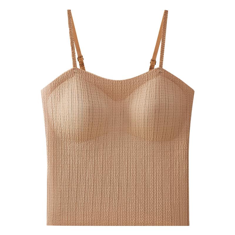 New unique and chic small suspender vest, summer wear beautiful back with chest pad and sleeveless top inside. L(recommended 57.5-65kg 36abc=80abc) кавовий
New unique and chic small suspender vest, summer wear beautiful back with chest pad and sleeveless top inside. L(recommended 57.5-65kg 36abc=80abc) кавовий