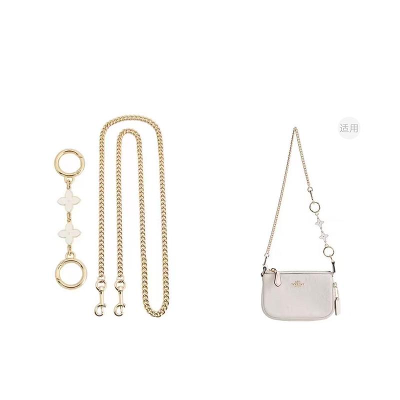 COACH bag shoulder strap Transformation sauce Transformation White round buckle four-leaf clover extension chain + straight gold long chain 120cm золотий
COACH bag shoulder strap Transformation sauce Transformation White round buckle four-leaf clover extension chain + straight gold long chain 120cm золотий