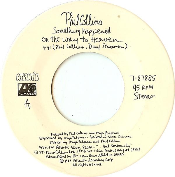 7inch Record PHIL COLLINS - Something Happened On The Way To He 787885 Atlantic 1990 US Rock Used
7inch Record PHIL COLLINS - Something Happened On The Way To He 787885 Atlantic 1990 US Rock Used