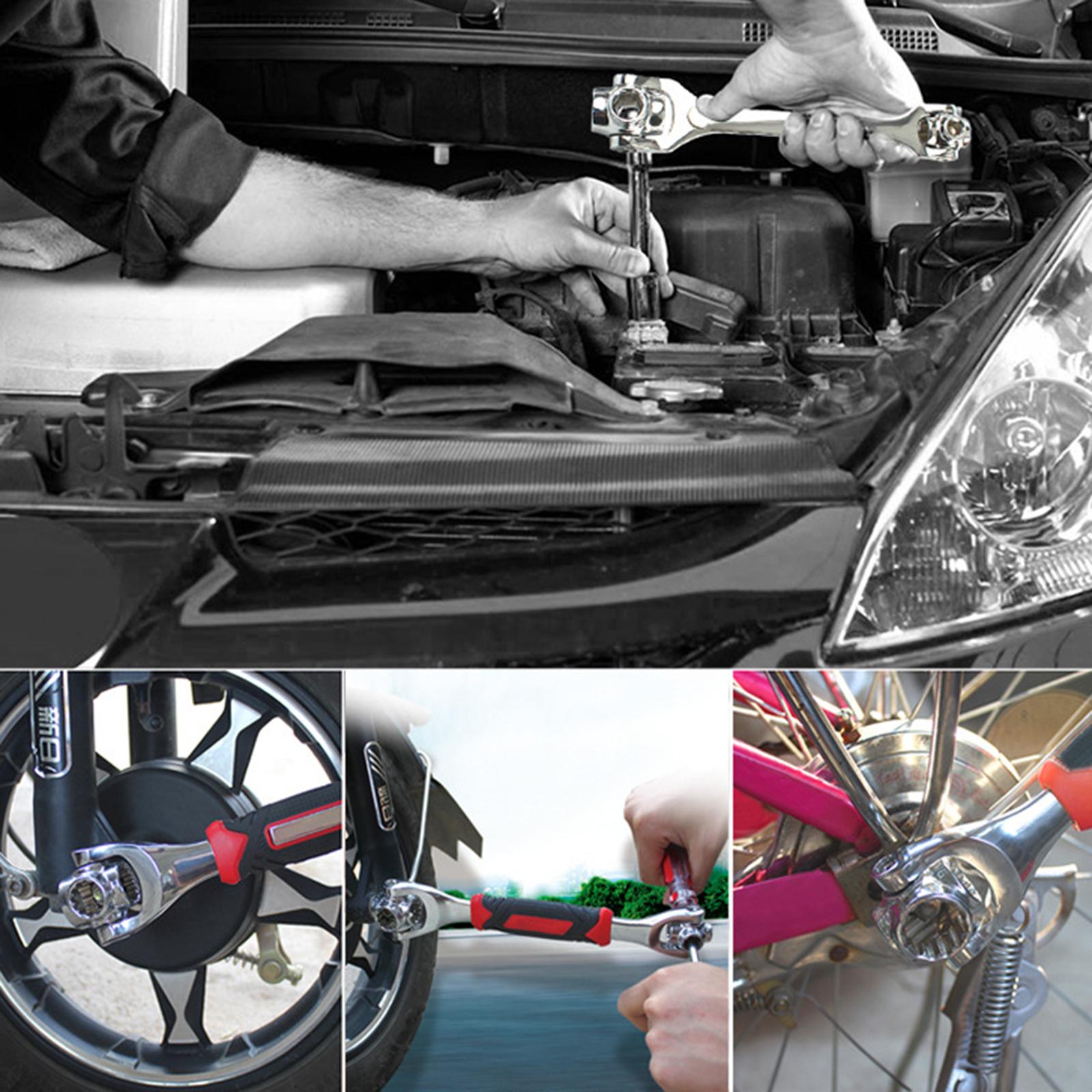 52 в 1 универсальный гаечный ключ, вращающийся на 360 градусов, многофункциональный гаечный ключ, ручные инструменты для ремонта автомобиля, регулируемая рукоятка
52 в 1 универсальный гаечный ключ, вращающийся на 360 градусов, многофункциональный гаечный ключ, ручные инструменты для ремонта автомобиля, регулируемая рукоятка