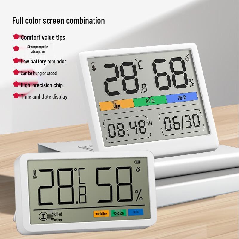 Green Forest Wall-Mounted Digital Thermo-Hygrometer with Clock CN plug (adapter included)
Green Forest Wall-Mounted Digital Thermo-Hygrometer with Clock CN plug (adapter included)