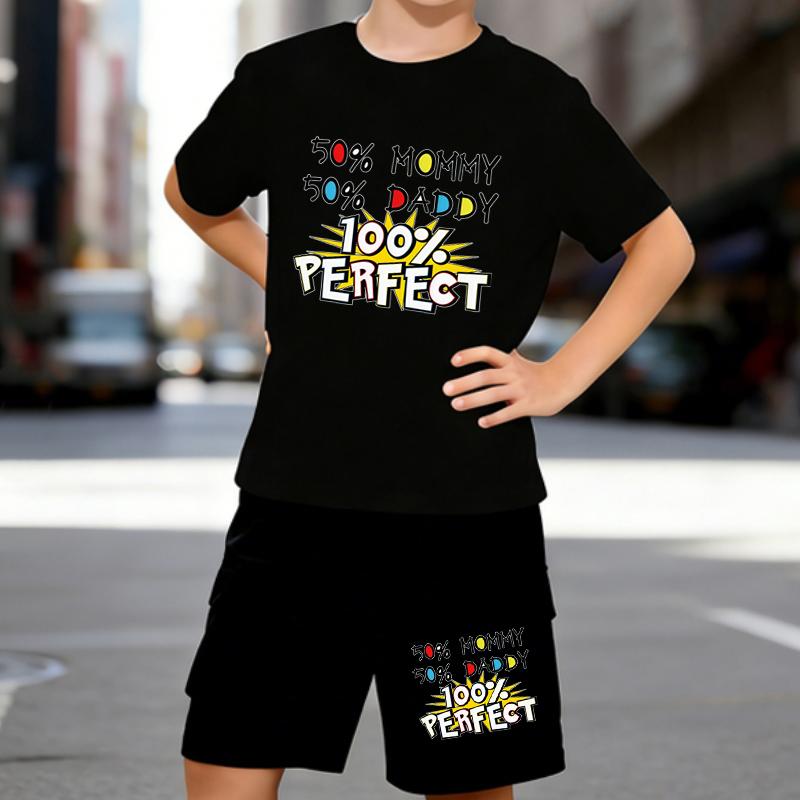 Boys 2 Piece Parent-child creative text printed outfit, Short Sleeve T-Shirt and Shorts Set for Kids Age 5-14,Black Sporty Casual Summer Clothes 5-6 Years чёрный
Boys 2 Piece Parent-child creative text printed outfit, Short Sleeve T-Shirt and Shorts Set for Kids Age 5-14,Black Sporty Casual Summer Clothes 5-6 Years чёрный