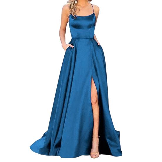 Evening Dress Spaghetti Strap High Slit Off Shoulder Backless Sleeveless Side Pockets A-line Floor Length Satin Pure Color Prom Banquet XL темно-синий
Evening Dress Spaghetti Strap High Slit Off Shoulder Backless Sleeveless Side Pockets A-line Floor Length Satin Pure Color Prom Banquet XL темно-синий