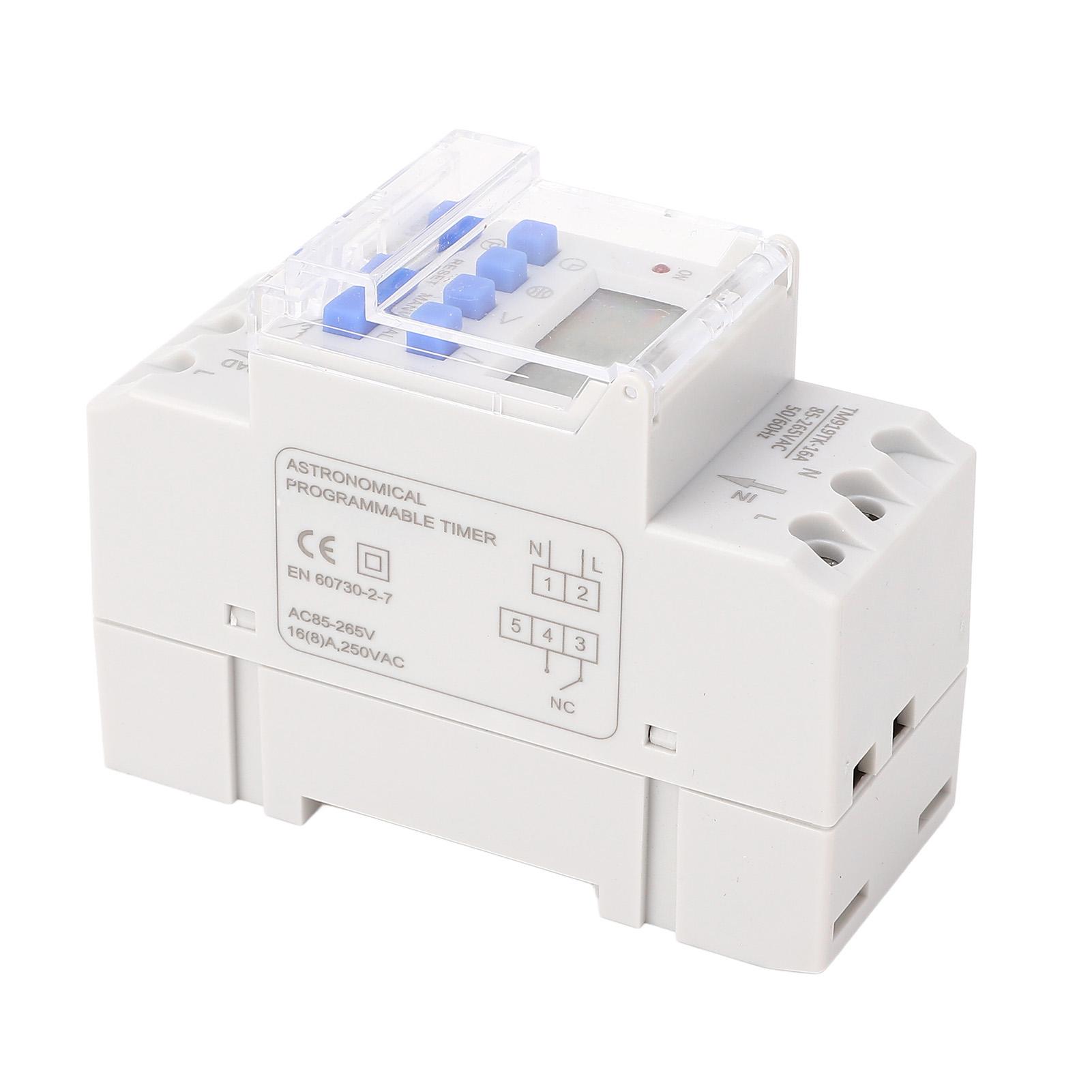 16A Таймер-выключатель ЖК-дисплей 7 дней 24 часа Программируемый таймер Крепление на рейку с Широтой и
16A Таймер-выключатель ЖК-дисплей 7 дней 24 часа Программируемый таймер Крепление на рейку с Широтой и