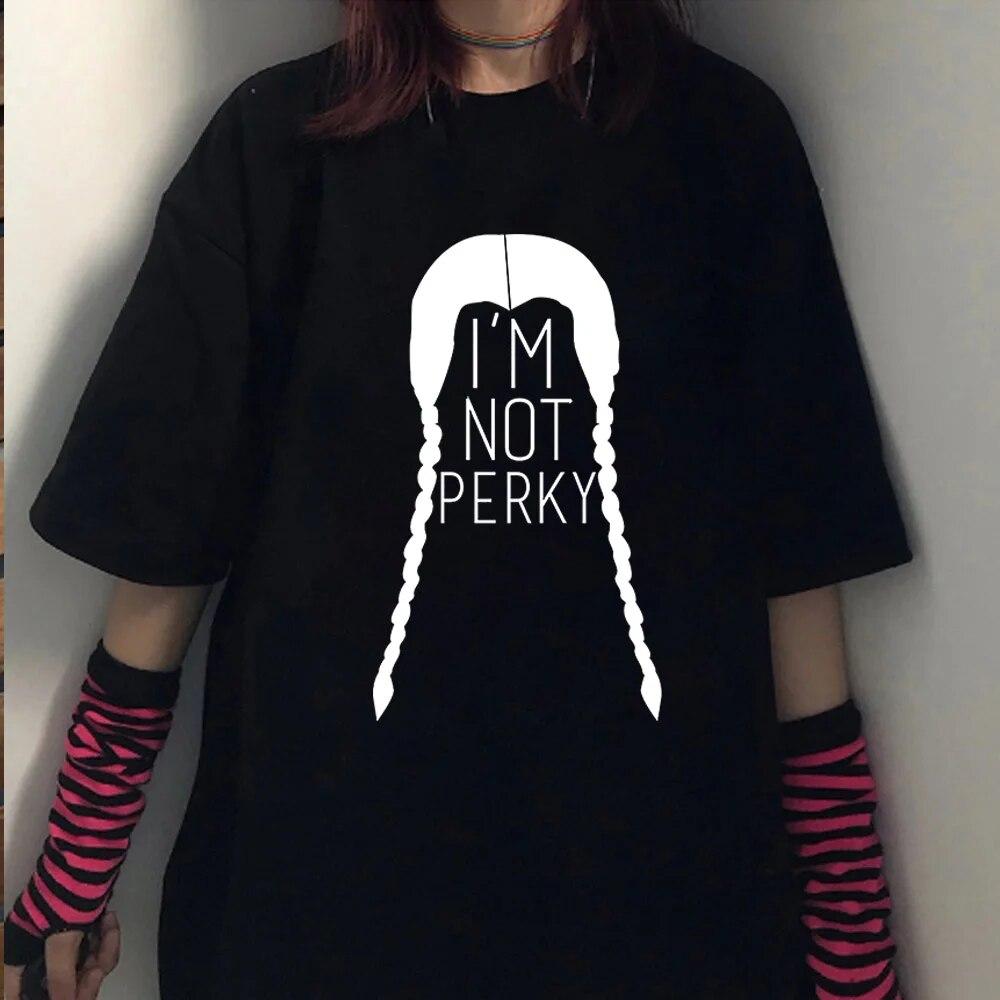 Wednesday I m Not Perky TShirts Harajuku T-shirt Summer T-Shirts 2022 Addams Women Halloween Harajuku Cotton Tees Unisex Sweatshirt Unisex
Wednesday I m Not Perky TShirts Harajuku T-shirt Summer T-Shirts 2022 Addams Women Halloween Harajuku Cotton Tees Unisex Sweatshirt Unisex