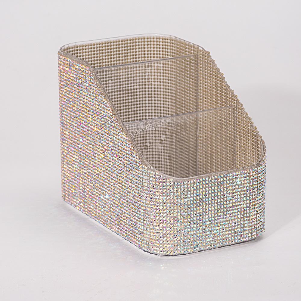 New desktop multi-grid full diamond makeup brush storage box, manicure item storage box, diamond jewelry box creative storage box
New desktop multi-grid full diamond makeup brush storage box, manicure item storage box, diamond jewelry box creative storage box