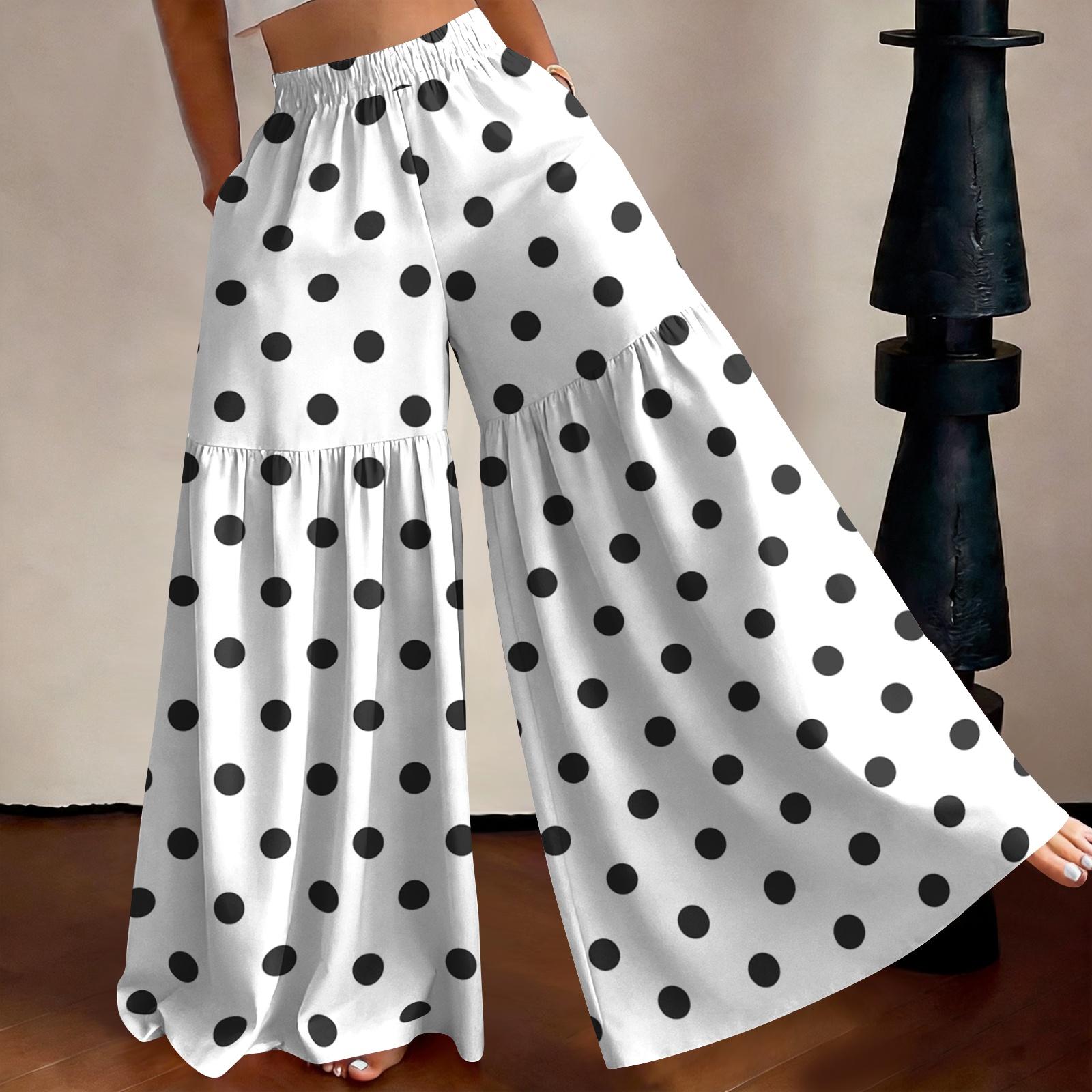 Women High Waist Loose Fit Lightweight Wide Leg Long Pants Polka Dot Printed Flowy Casual Trousers for Everyday Wear XL белый
Women High Waist Loose Fit Lightweight Wide Leg Long Pants Polka Dot Printed Flowy Casual Trousers for Everyday Wear XL белый