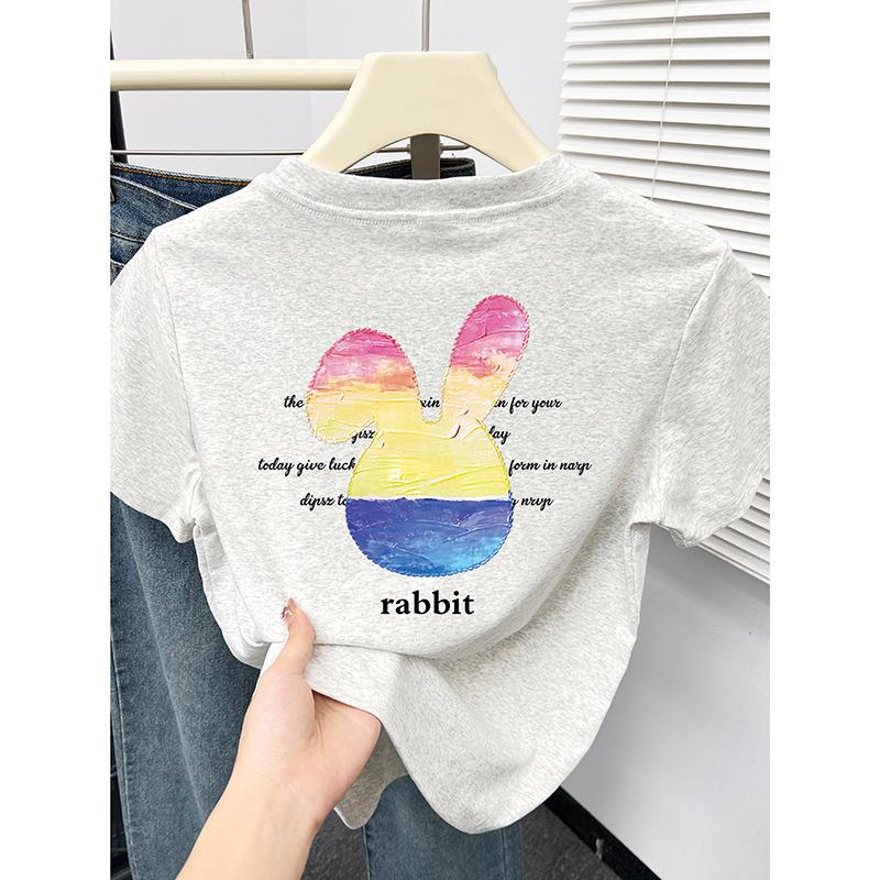 Летняя женская футболка для миниатюрных с прямым плечом и коротким рукавом - Модный принт спереди и сзади, топ с круглым вырезом XL (120-135 jin) серый/белый
Летняя женская футболка для миниатюрных с прямым плечом и коротким рукавом - Модный принт спереди и сзади, топ с круглым вырезом XL (120-135 jin) серый/белый