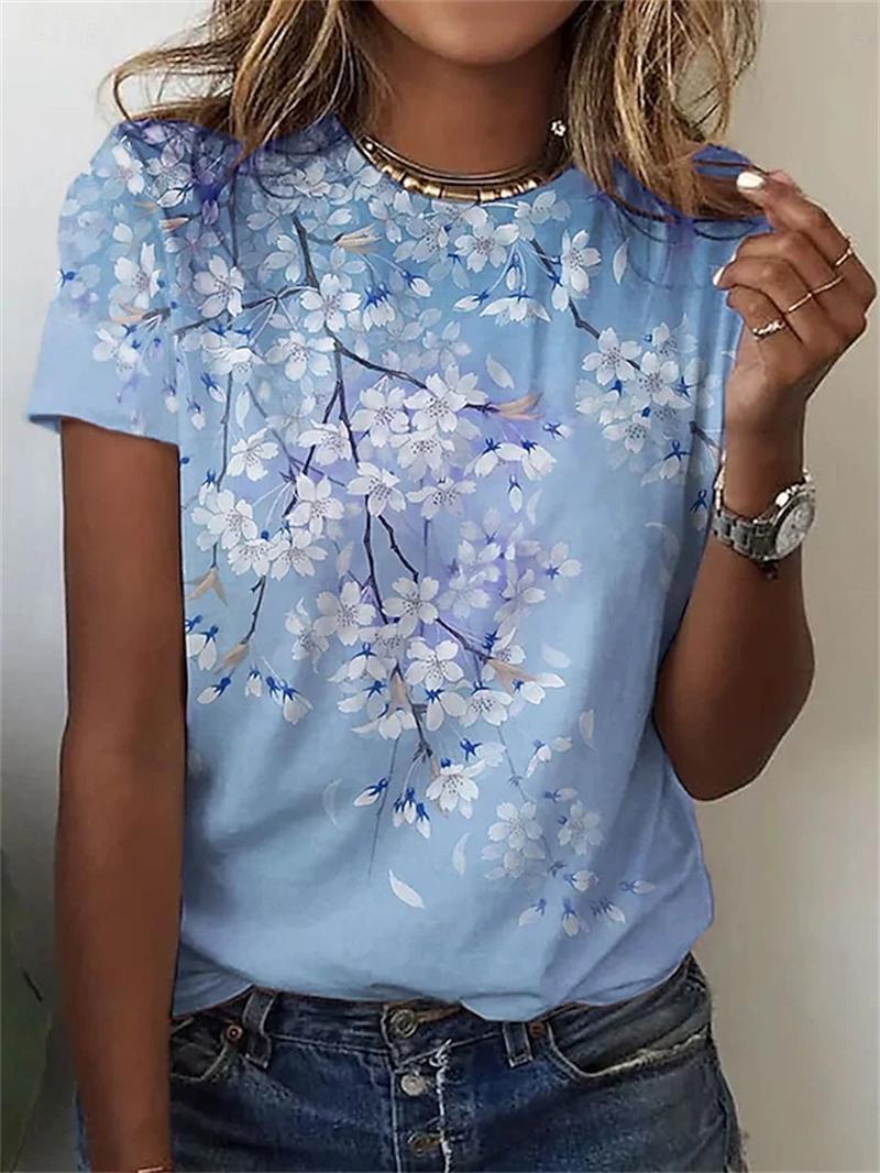 Женская футболка с цветочным принтом 3D, стильная повседневная, с коротким рукавом и круглым вырезом, обычные топы, повседневные, выходные, принт, фиолетовая, лето, весна L
Женская футболка с цветочным принтом 3D, стильная повседневная, с коротким рукавом и круглым вырезом, обычные топы, повседневные, выходные, принт, фиолетовая, лето, весна L