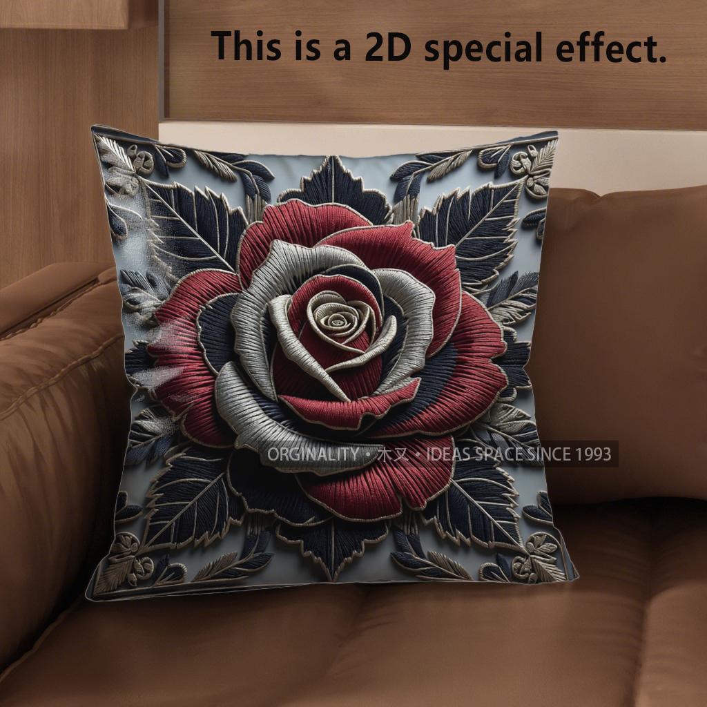 2D Vintage Rose Embossed Floral Throw Pillow Covers Pattern Cushion Cover Suitable For Sofa Bedroom Car Pillow Cover 40x40cm
2D Vintage Rose Embossed Floral Throw Pillow Covers Pattern Cushion Cover Suitable For Sofa Bedroom Car Pillow Cover 40x40cm