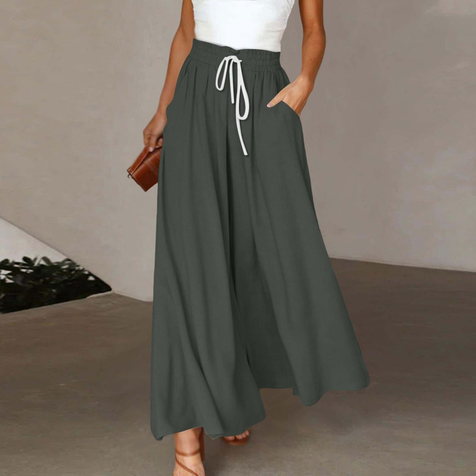 Женские широкие брюки с высокой талией, летние повседневные свободные брюки с карманами, пляжные брюки с принтом XXL
Женские широкие брюки с высокой талией, летние повседневные свободные брюки с карманами, пляжные брюки с принтом XXL