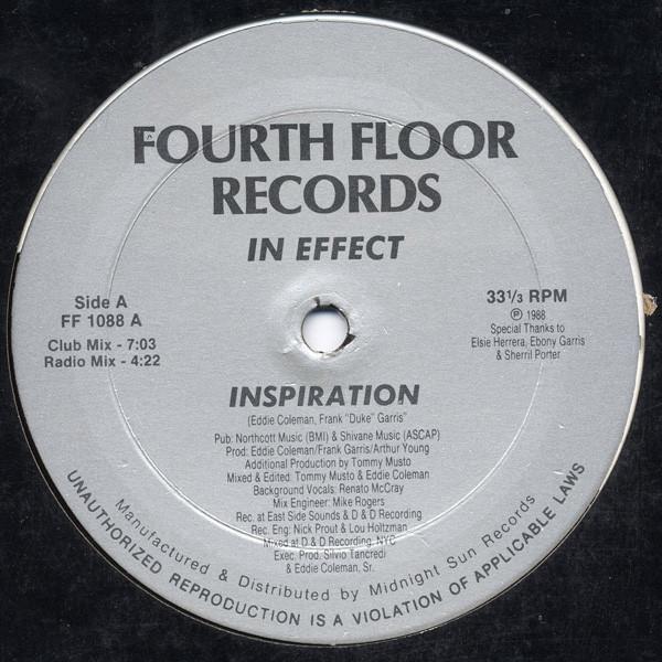 12inch Record IN EFFECT - Inspiration FF1088 Fourth Floor Re 1988 US Dance & Electronica Used
12inch Record IN EFFECT - Inspiration FF1088 Fourth Floor Re 1988 US Dance & Electronica Used