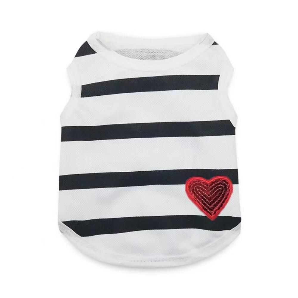 Heart Pattern Dog Striped T-Shirt Thin Design Summer Dog Clothes Dog Summer Vest Spring Summer XS білий
Heart Pattern Dog Striped T-Shirt Thin Design Summer Dog Clothes Dog Summer Vest Spring Summer XS білий
