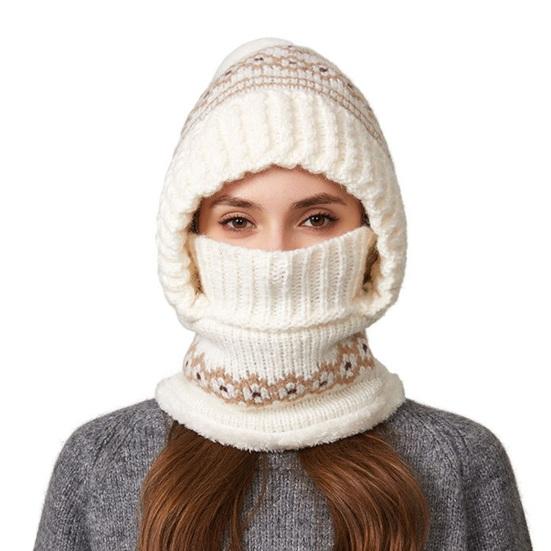 Knitted Hat Three-in-One Scarf Hooded Design Headgear Patchwork Color Fleece Lining Windproof Winter Headwear
Knitted Hat Three-in-One Scarf Hooded Design Headgear Patchwork Color Fleece Lining Windproof Winter Headwear