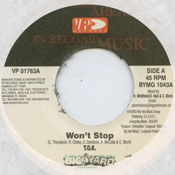 7inch Record TOK / TERRO - Won t Stop / Have A Party VP01763 VP US 2003 US Reggae, Ska & Dub
7inch Record TOK / TERRO - Won t Stop / Have A Party VP01763 VP US 2003 US Reggae, Ska & Dub