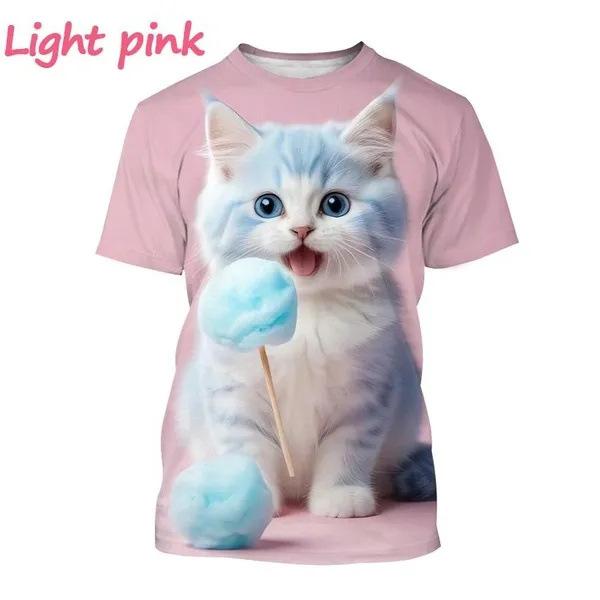 Summer Round Neck 3D Cat Printed Top Fashionable Casual Short Sleeved Children s Girl T-shirts 110
Summer Round Neck 3D Cat Printed Top Fashionable Casual Short Sleeved Children s Girl T-shirts 110