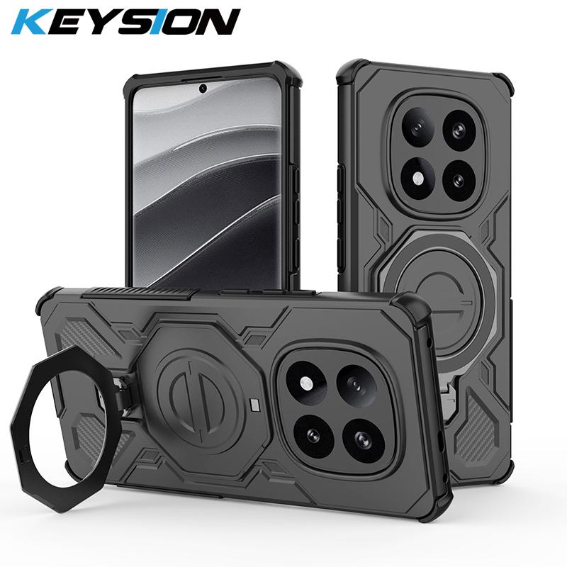 KEYSION Shockproof Magnetic Case for Redmi Note 14 Pro+ 5G Upright Live Metal Ring Stand Phone Back Cover for Xiaomi POCO X7 5G for Redmi Note 14 Pro 5G чёрный
KEYSION Shockproof Magnetic Case for Redmi Note 14 Pro+ 5G Upright Live Metal Ring Stand Phone Back Cover for Xiaomi POCO X7 5G for Redmi Note 14 Pro 5G чёрный
