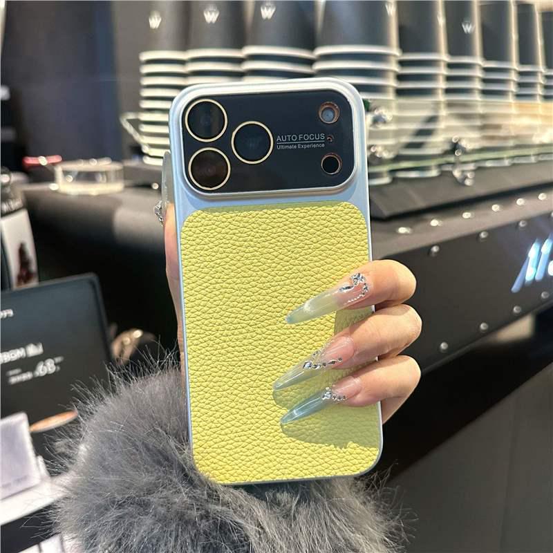 Lychee Pattern Leather Case with Full Coverage Lens Film for Apple 16 Pro Max & 15/14 versions iPhone 16 Pro
Lychee Pattern Leather Case with Full Coverage Lens Film for Apple 16 Pro Max & 15/14 versions iPhone 16 Pro