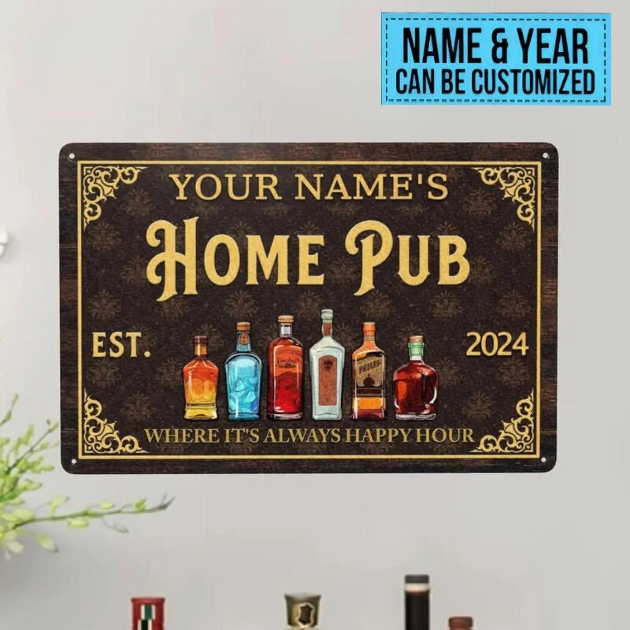 1pc Personalized Pub Sign Custom Name Bar Whiskey Bourbon Metal Decor Retro Wall Art Heavy Duty чорний
1pc Personalized Pub Sign Custom Name Bar Whiskey Bourbon Metal Decor Retro Wall Art Heavy Duty чорний