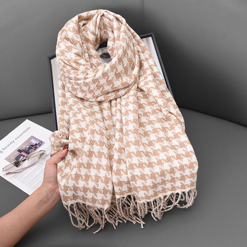 Зимний теплый клетчатый шарф женский новый платок пара универсальный контрастных цветов вязаный студенческий тысяча птиц клетчатый шарф 65-180CM
Зимний теплый клетчатый шарф женский новый платок пара универсальный контрастных цветов вязаный студенческий тысяча птиц клетчатый шарф 65-180CM
