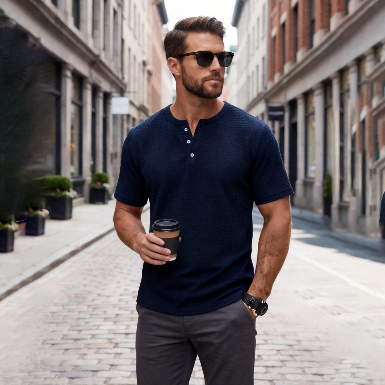 Men s Tailored Shirt With Buttons And Plain Shirt Short Sleeves S Темно-синій
Men s Tailored Shirt With Buttons And Plain Shirt Short Sleeves S Темно-синій