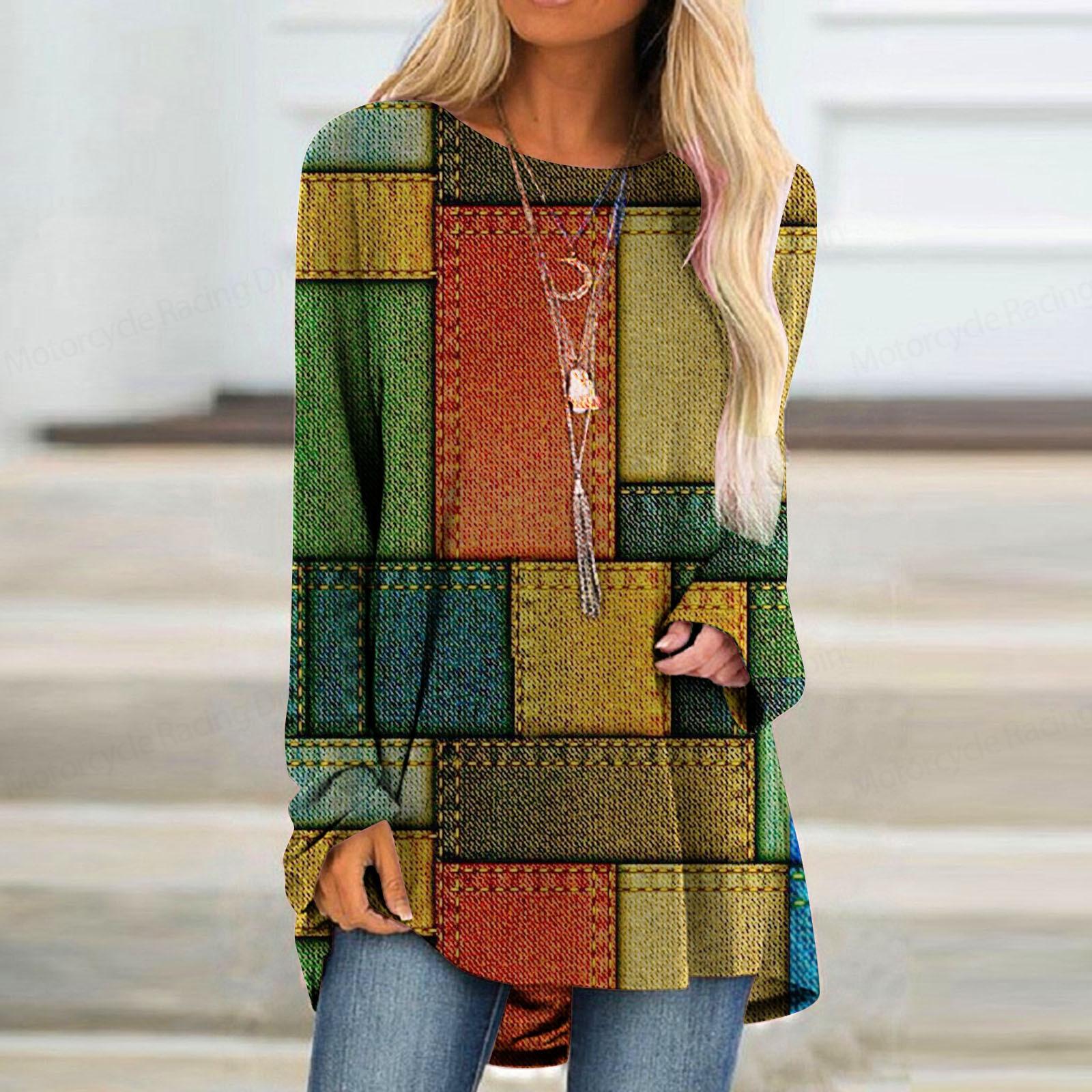 Футболка с длинным рукавом с градиентным 3D-принтом и принтом в полоску, женская модная футболка с круглым вырезом, длинная туника, женская футболка, женская одежда 8XL
Футболка с длинным рукавом с градиентным 3D-принтом и принтом в полоску, женская модная футболка с круглым вырезом, длинная туника, женская футболка, женская одежда 8XL