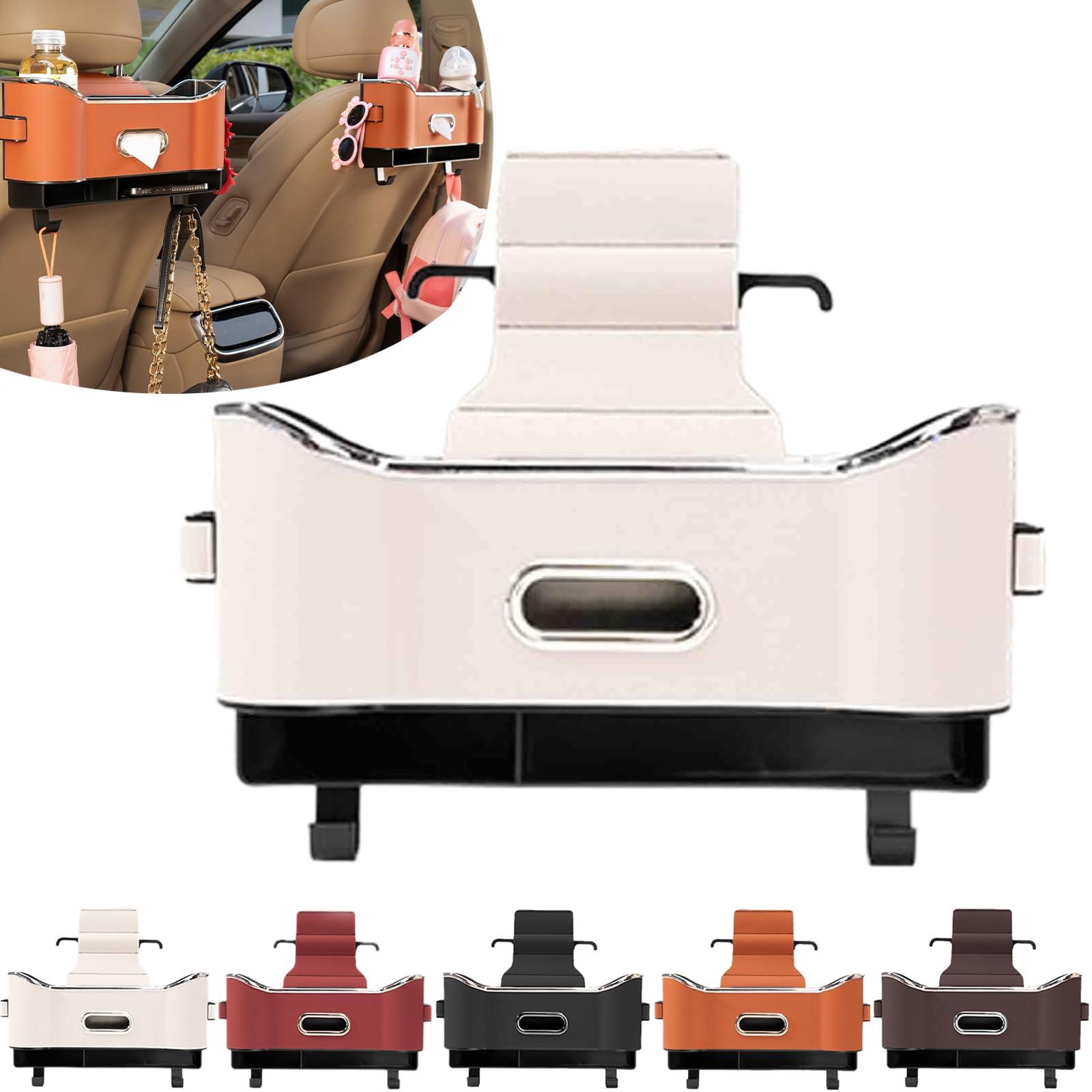Многофункциональный ящик для хранения на спинке автомобильного сиденья, ящик для хранения салфеток на автомобильном сиденье, универсальный ящик для хранения на автомобильном сиденье, органайзер для салфеток в автомобиле One Size белый