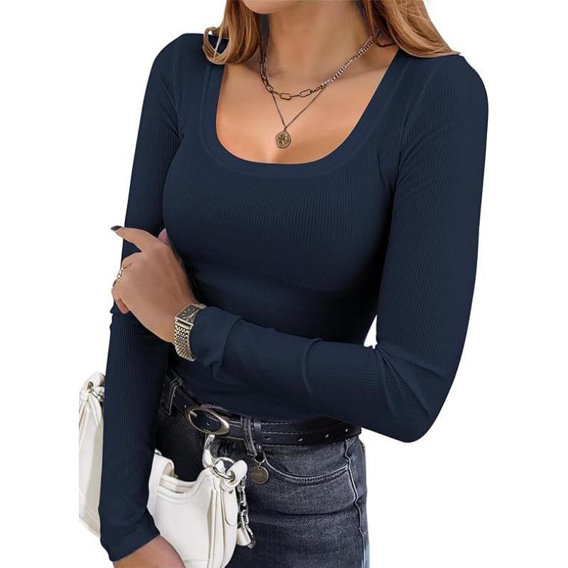 New Threaded Pit Strip Slim Long Sleeve Square Neck Women s Shirt 2XL темно-синього кольору
New Threaded Pit Strip Slim Long Sleeve Square Neck Women s Shirt 2XL темно-синього кольору