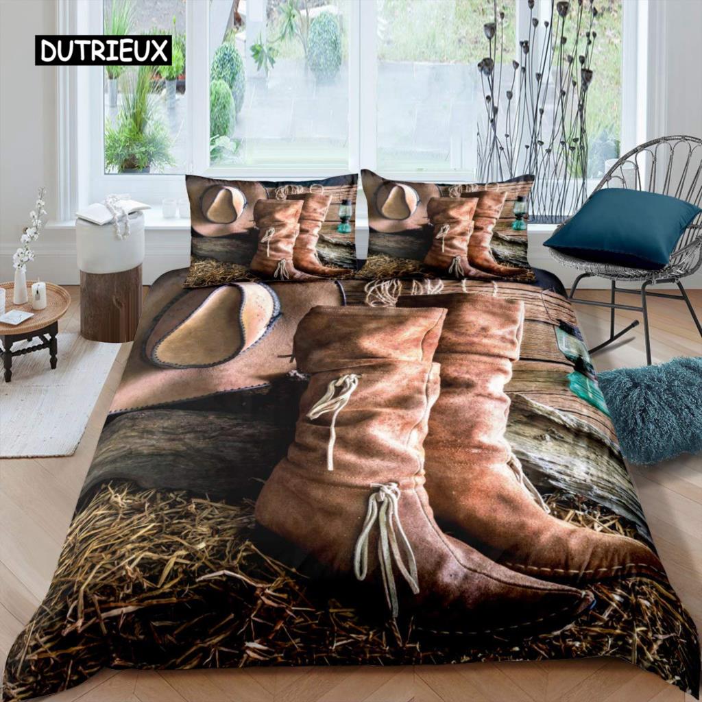 Western Cowboy Duvet Cover Set Vintage Farmhouse Bedding for Kids Boys Teens Queen Size Soft Polyester 3pcs EU single(135x200cm)
Western Cowboy Duvet Cover Set Vintage Farmhouse Bedding for Kids Boys Teens Queen Size Soft Polyester 3pcs EU single(135x200cm)