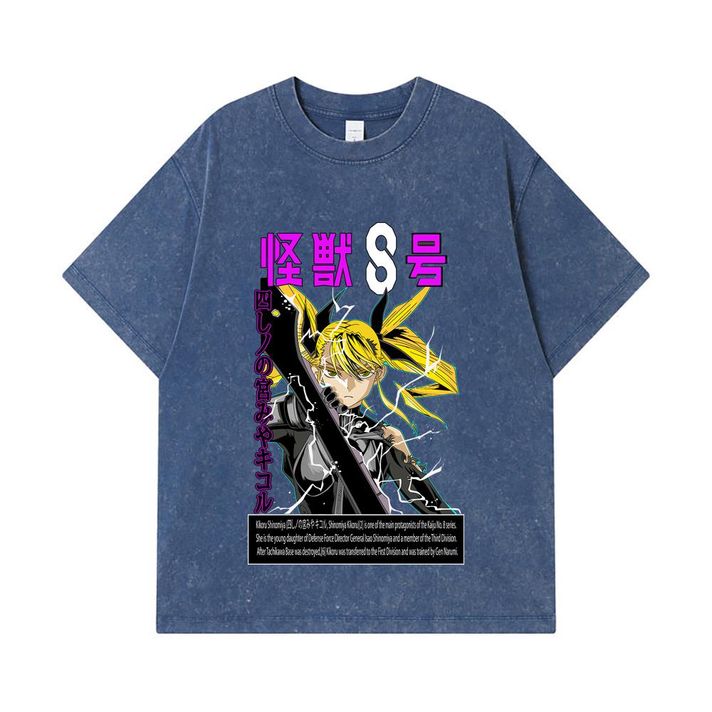 275 GSM Washed T-shirts 100% Cotton Kaiju No 8 V14 Kikoru Print Unisex Heavy Cotton T Shirt 2XL королівський синій колір
275 GSM Washed T-shirts 100% Cotton Kaiju No 8 V14 Kikoru Print Unisex Heavy Cotton T Shirt 2XL королівський синій колір