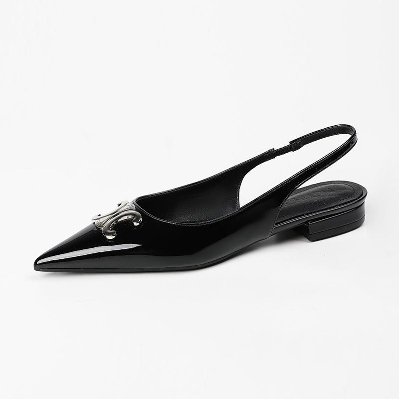 Patent leather commuter side empty new microfiber pointed head light mouth rear empty black metal flat sandals women 38
Patent leather commuter side empty new microfiber pointed head light mouth rear empty black metal flat sandals women 38