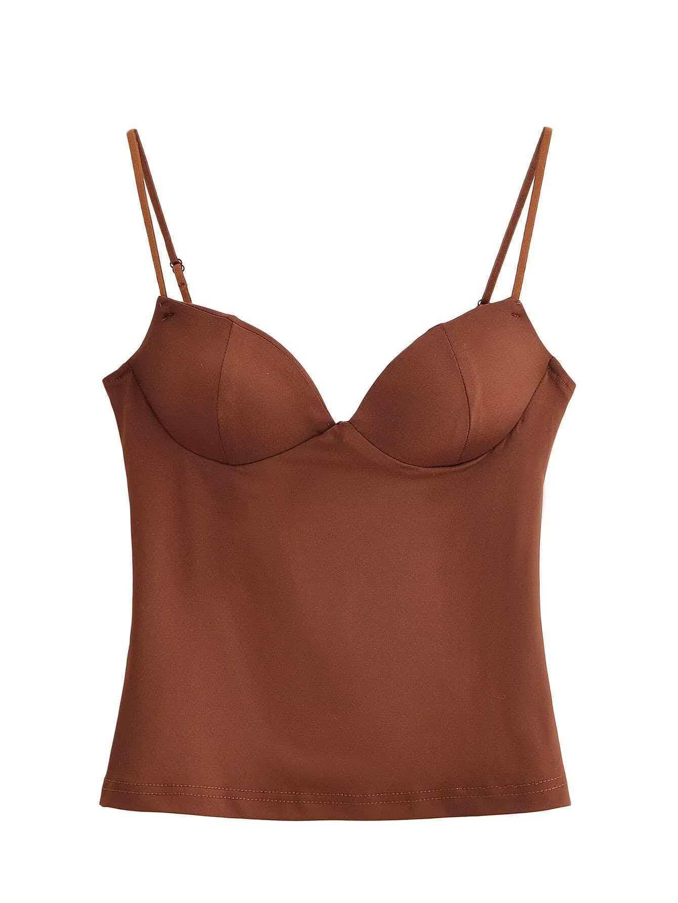 Versatile Satin Padded Camisole Top - Hot Summer Fashion for Women in Europe and America L
Versatile Satin Padded Camisole Top - Hot Summer Fashion for Women in Europe and America L