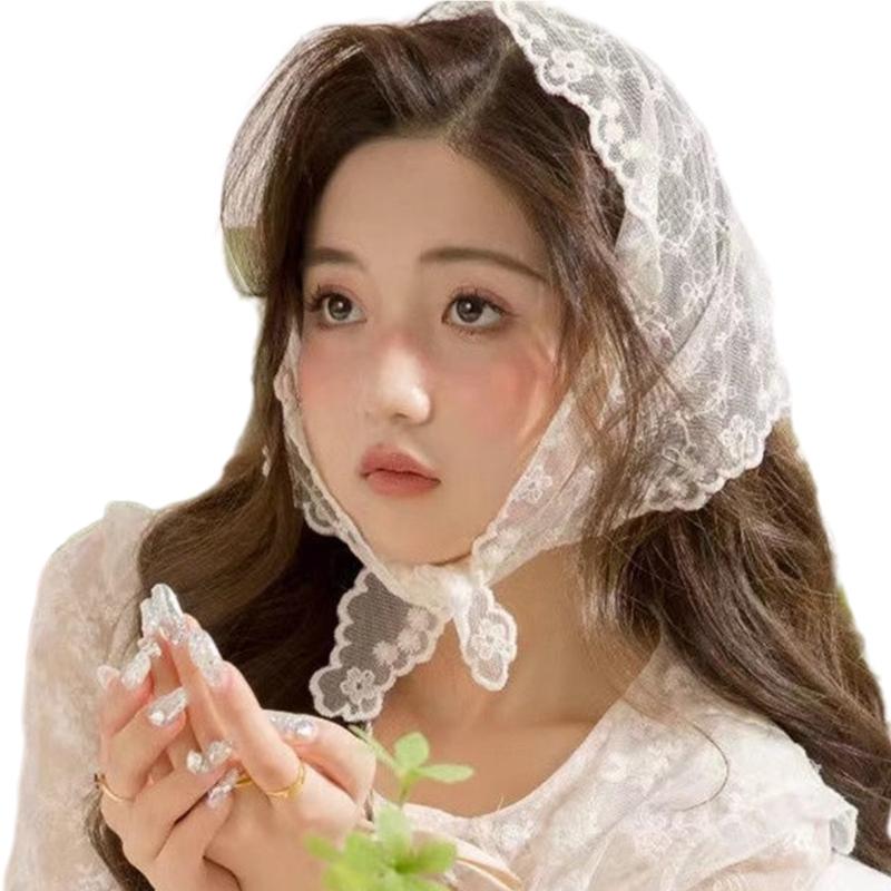 Outdoor Bandana Woman Lace Triangle Headband Flower Pattern Kerchief for Women 1
Outdoor Bandana Woman Lace Triangle Headband Flower Pattern Kerchief for Women 1