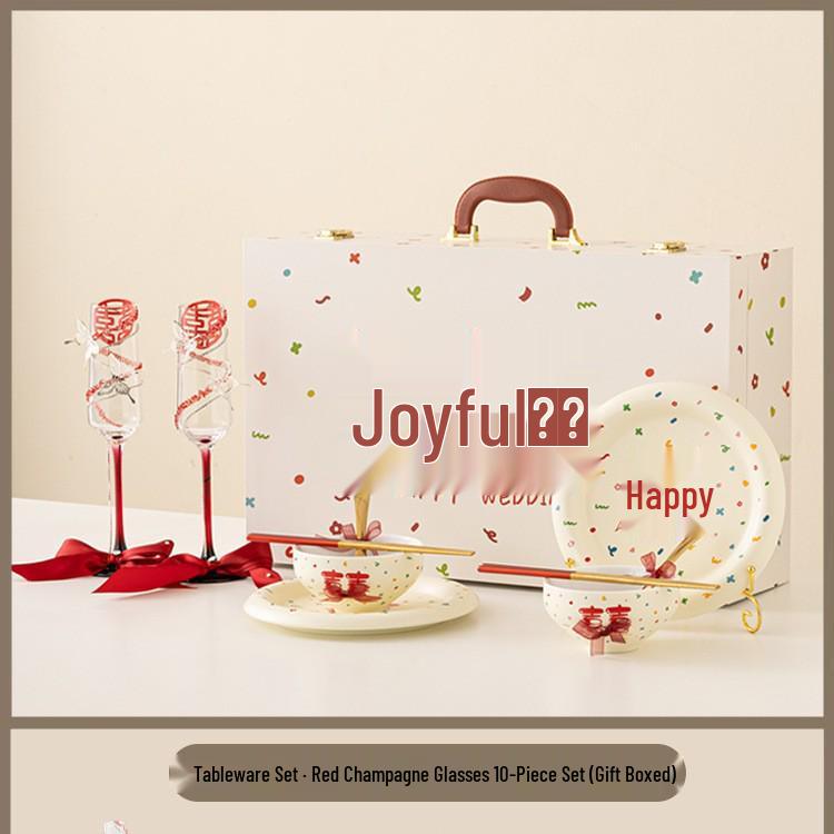 Practical Wedding Gift Set: Tableware, Bowls, Chopsticks, and Toasting Glasses for Newlyweds and Engagements
Practical Wedding Gift Set: Tableware, Bowls, Chopsticks, and Toasting Glasses for Newlyweds and Engagements