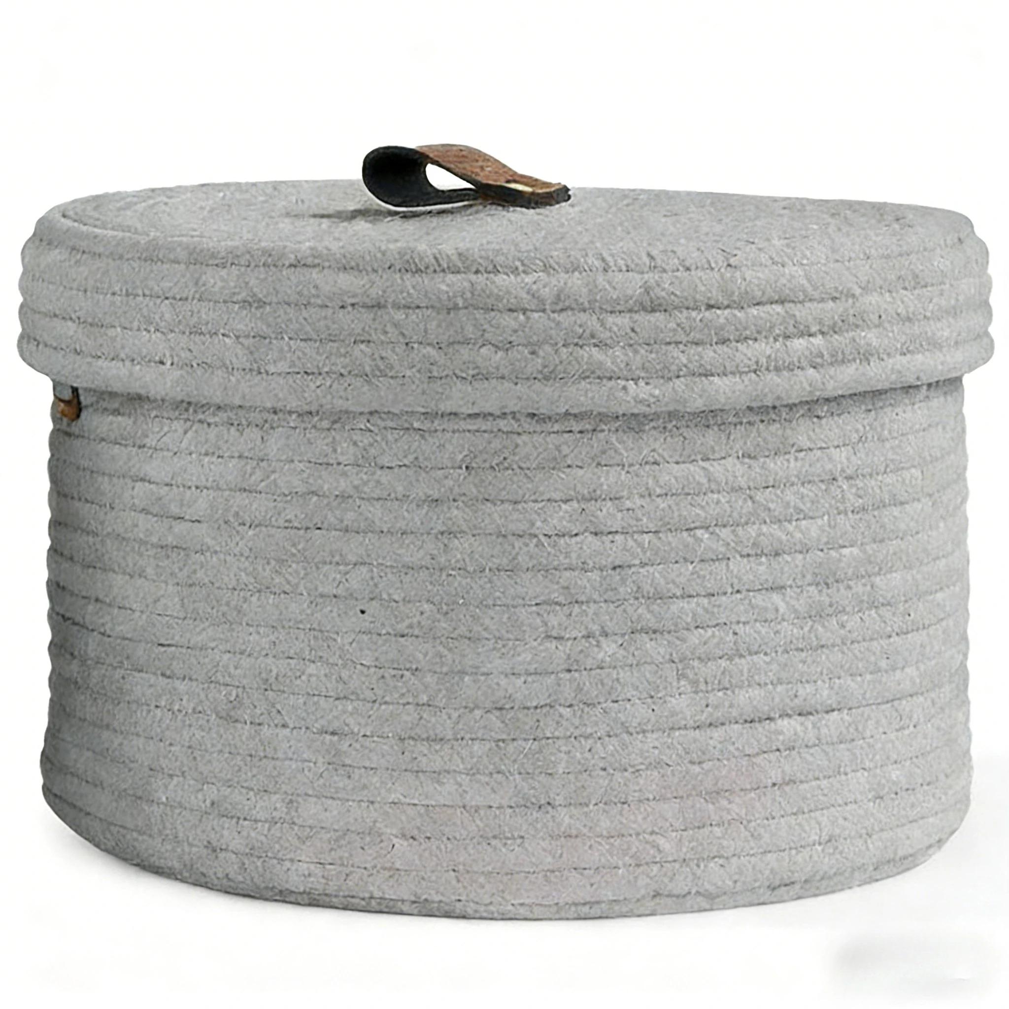 Cotton Rope Woven Tea Table Top with Lid Miscellaneous Sorting Basket Desktop Cosmetics Storage Basket Cesta De Ropa Sucia Small сірий колір
Cotton Rope Woven Tea Table Top with Lid Miscellaneous Sorting Basket Desktop Cosmetics Storage Basket Cesta De Ropa Sucia Small сірий колір