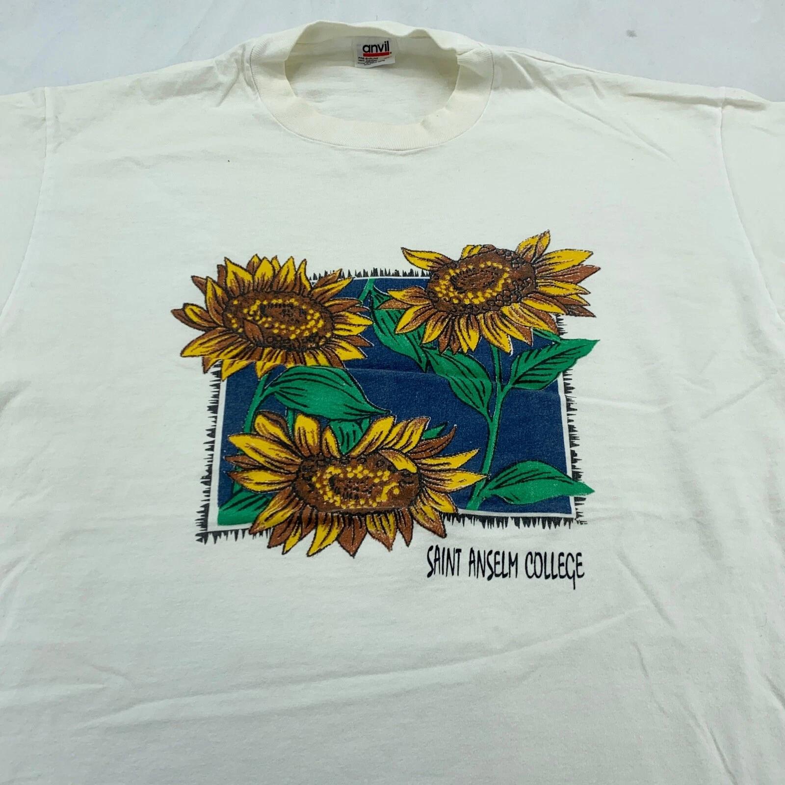 Vtg 90s SAINT ANSELM COLLEGE SUNFLOWERS T-Shirt XL floral New Hampshire flower M
Vtg 90s SAINT ANSELM COLLEGE SUNFLOWERS T-Shirt XL floral New Hampshire flower M