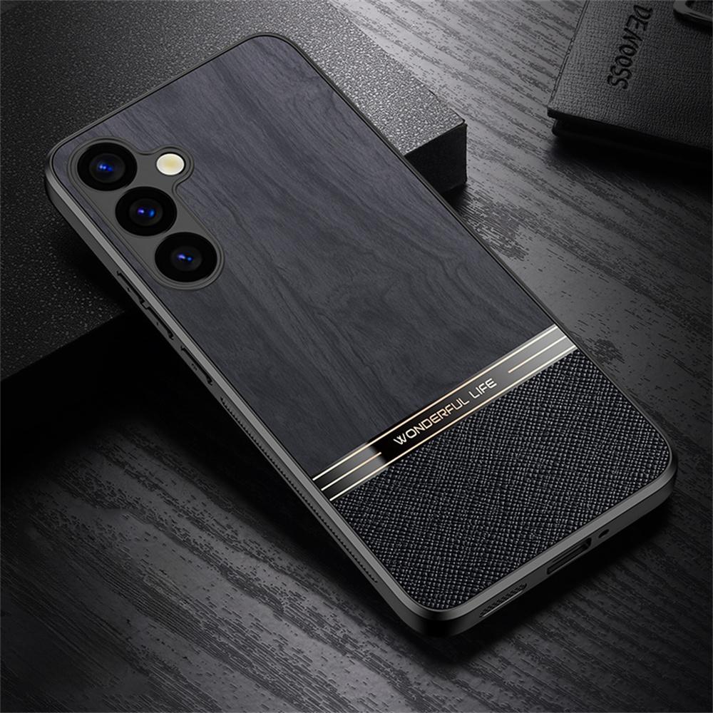 For Samsung Galaxy A55 5G Case Wood Texture Leather Coated TPU Phone Protective Cover Blue
For Samsung Galaxy A55 5G Case Wood Texture Leather Coated TPU Phone Protective Cover Blue