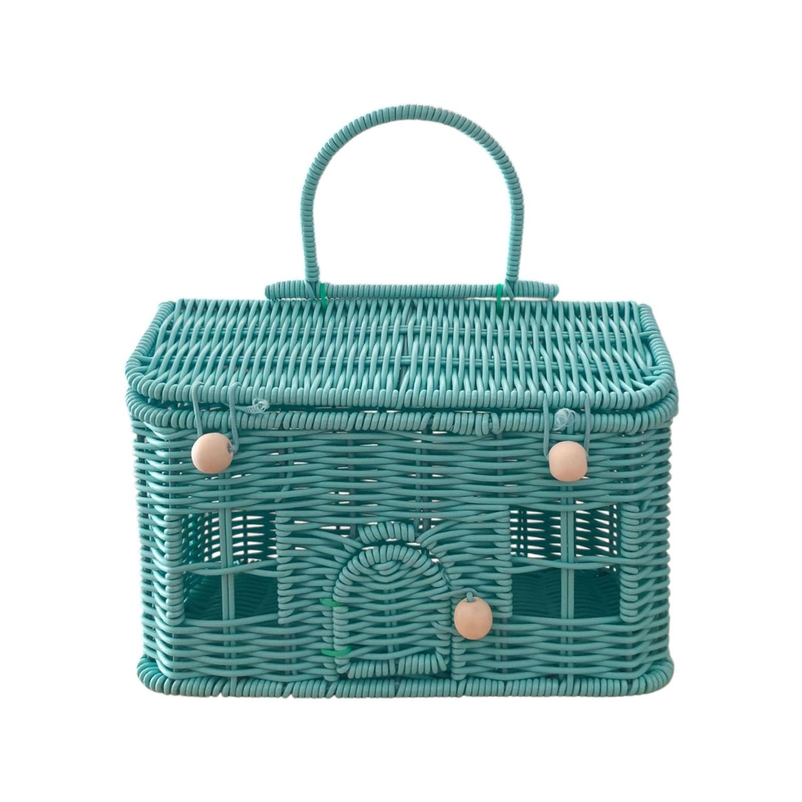 Woven Plastic Basket with Lid and Foldable Handle House-Shaped Storage Container Suitable for Picnic Easter and Organization Use
Woven Plastic Basket with Lid and Foldable Handle House-Shaped Storage Container Suitable for Picnic Easter and Organization Use