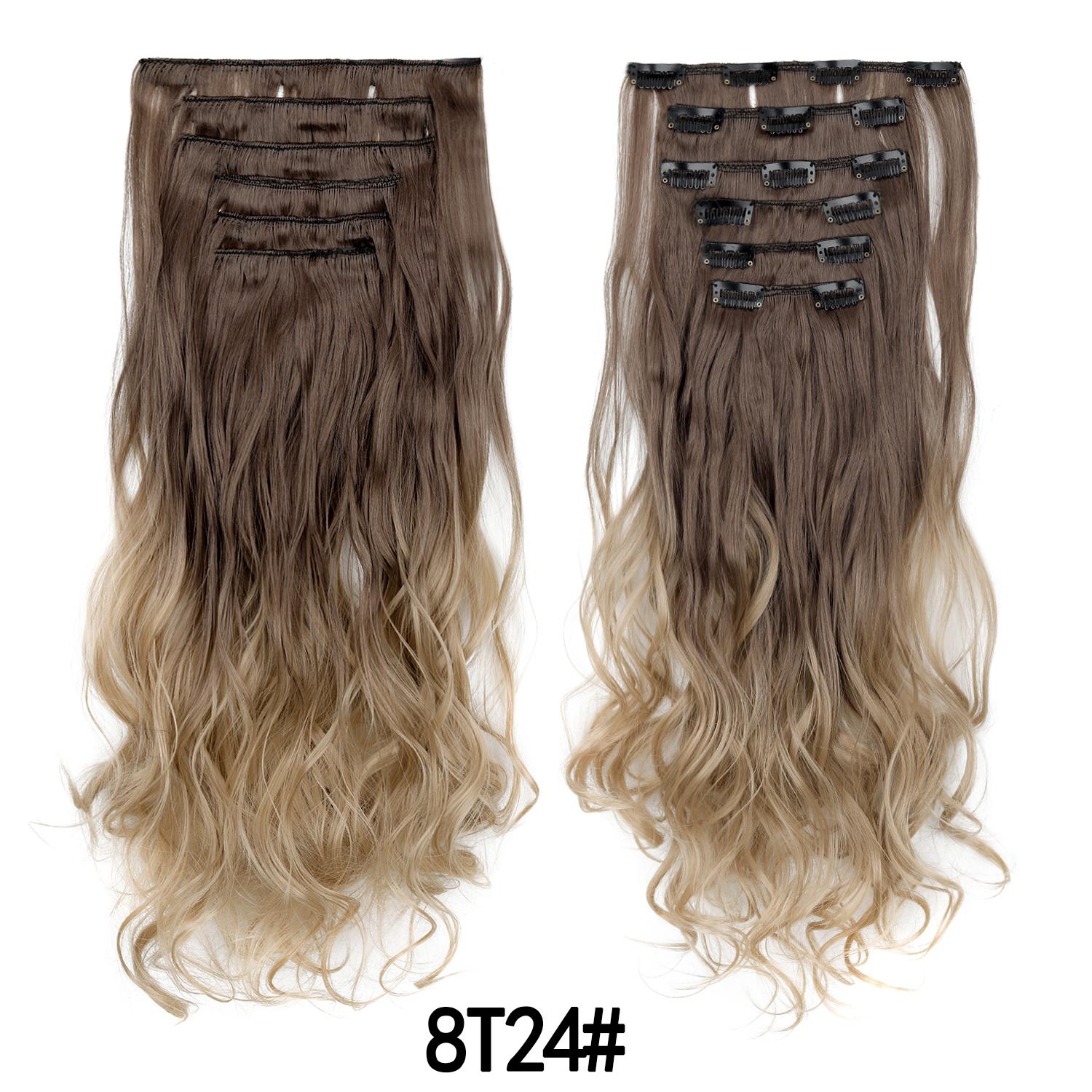 Набор из 6 штук Накладные волосы на заколках Длинные волнистые волосы На всю голову Коричневый цвет Омбре Градиентный цвет Натуральный вид
Набор из 6 штук Накладные волосы на заколках Длинные волнистые волосы На всю голову Коричневый цвет Омбре Градиентный цвет Натуральный вид